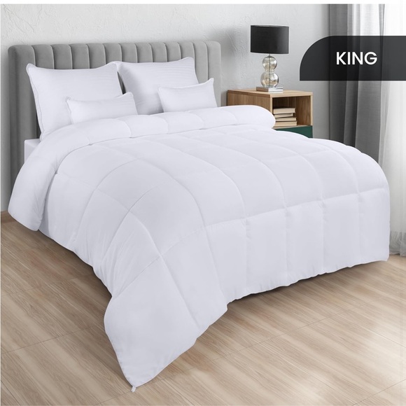 Utopia Bedding All Season Down Alternative Quilted King Comforter Duvet Insert - Picture 2 of 4